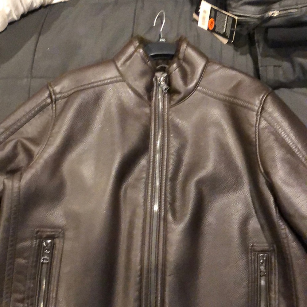 Calvin Klein leather jacket new 2xl